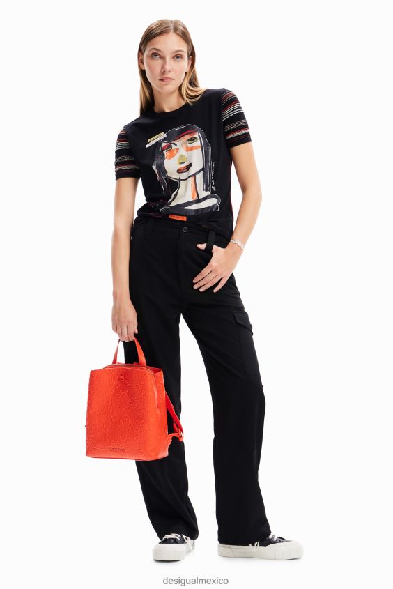 Desigual mujer mochila pequeña con relieve geométrico VZ26R01295 accesorio