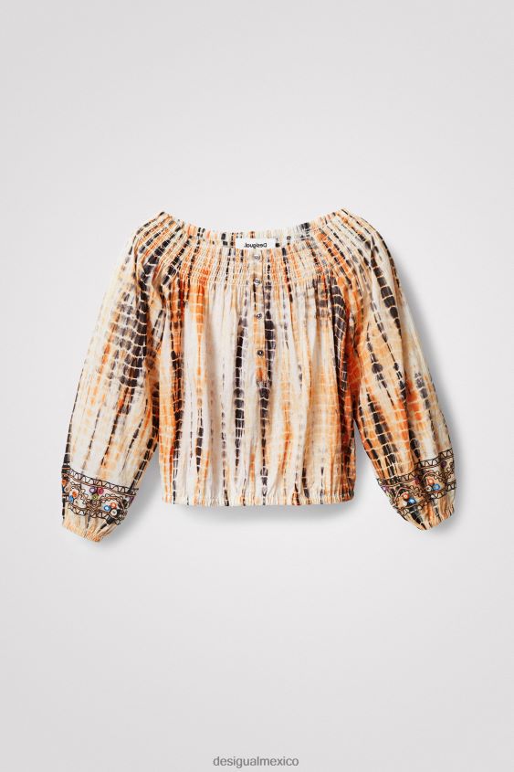 Desigual mujer blusa con cuello barco VZ26R0812 ropa