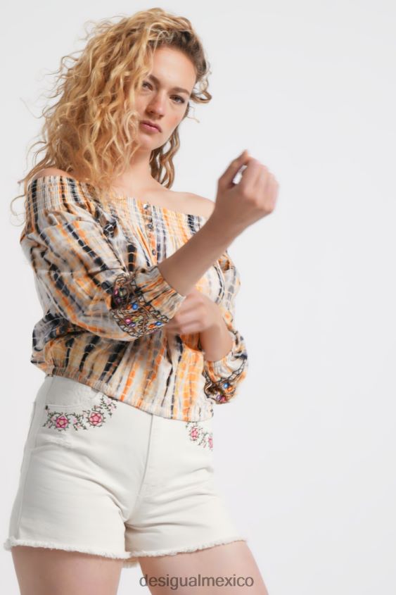 Desigual mujer blusa con cuello barco VZ26R0812 ropa