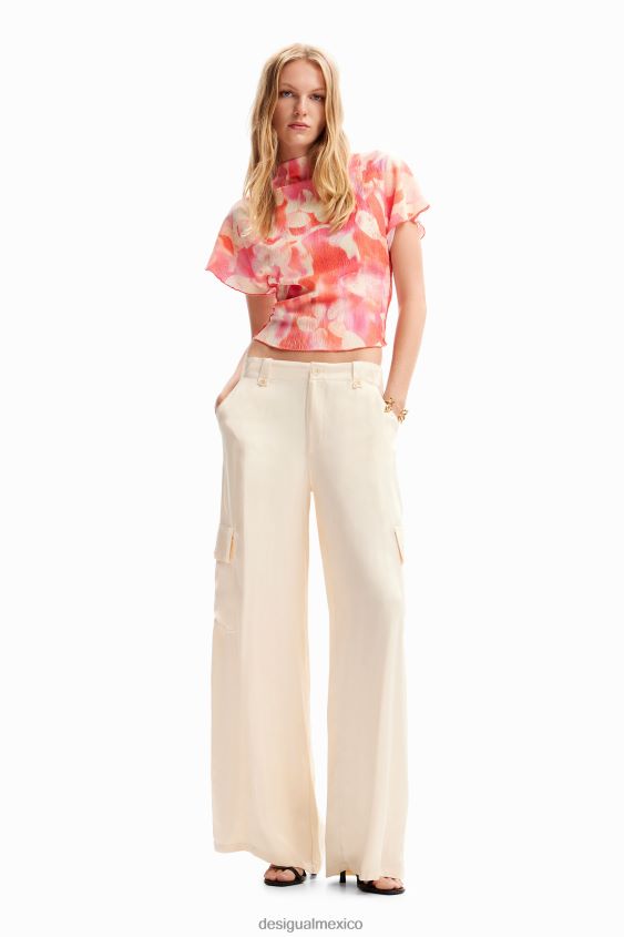 Desigual mujer blusa con textura floral VZ26R0360 ropa