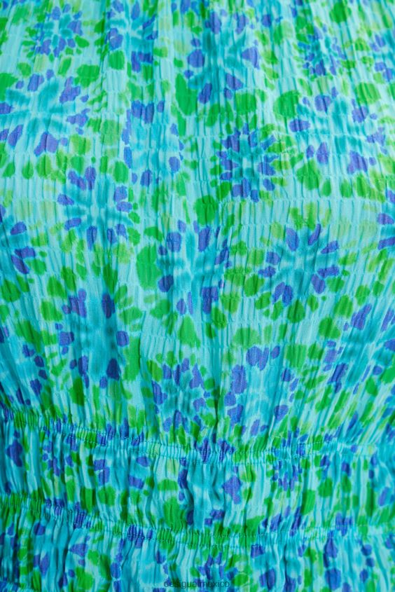 Desigual mujer blusa corta con efecto tie-dye y mangas abullonadas VZ26R0692 ropa