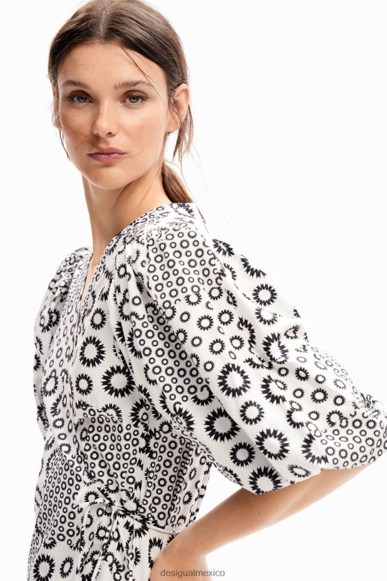 Desigual mujer blusa cruzada con patchwork VZ26R088 ropa