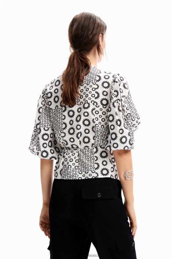 Desigual mujer blusa cruzada con patchwork VZ26R088 ropa