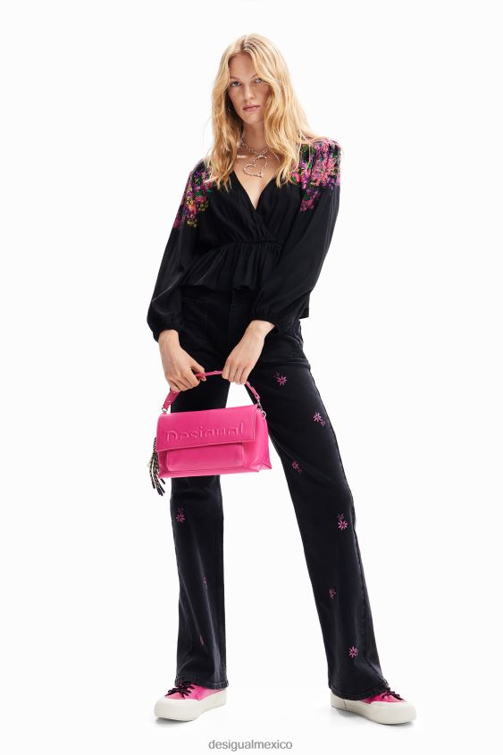 Desigual mujer blusa cruzada digital con estampado floral VZ26R0212 ropa