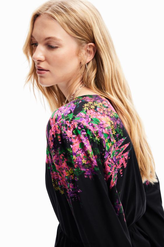 Desigual mujer blusa cruzada digital con estampado floral VZ26R0212 ropa