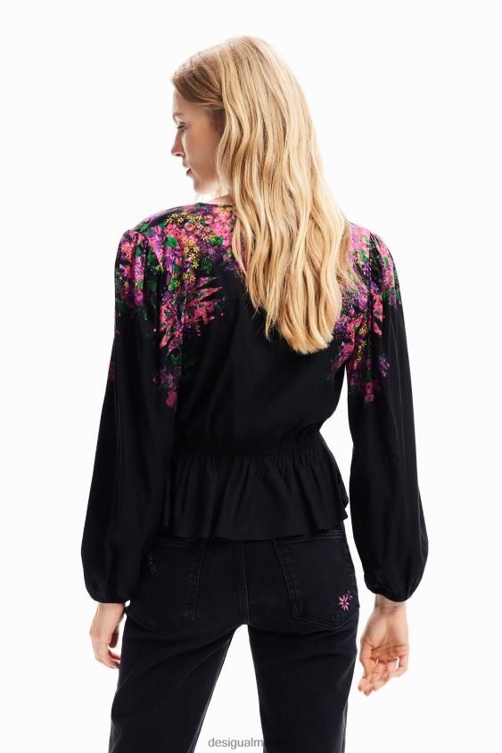 Desigual mujer blusa cruzada digital con estampado floral VZ26R0212 ropa