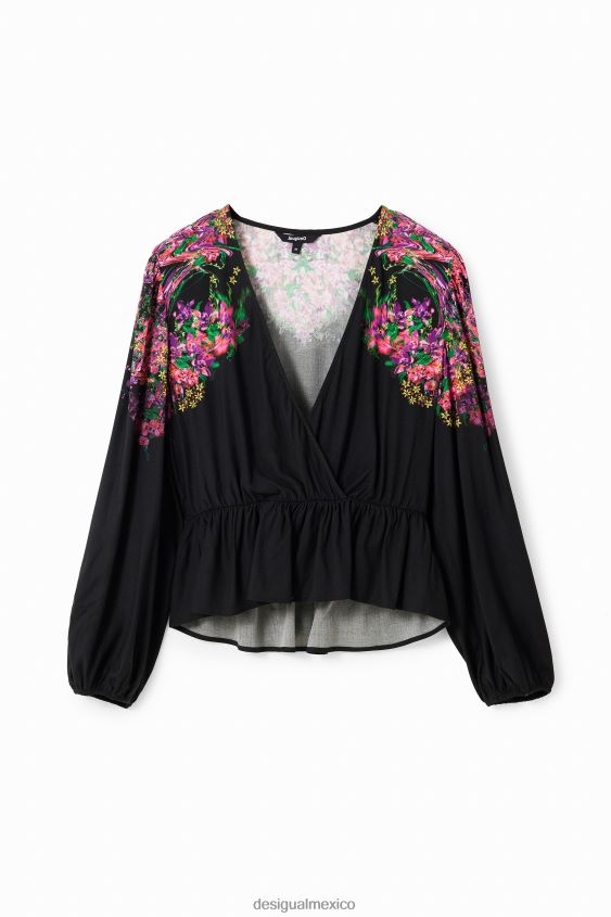 Desigual mujer blusa cruzada digital con estampado floral VZ26R0212 ropa