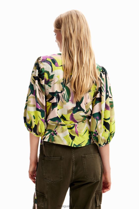 Desigual mujer blusa cruzada floral VZ26R0259 ropa
