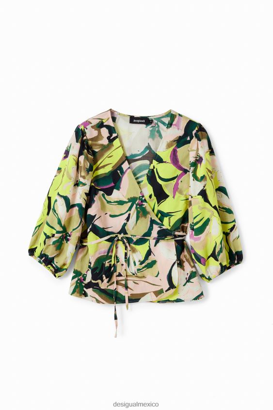 Desigual mujer blusa cruzada floral VZ26R0259 ropa