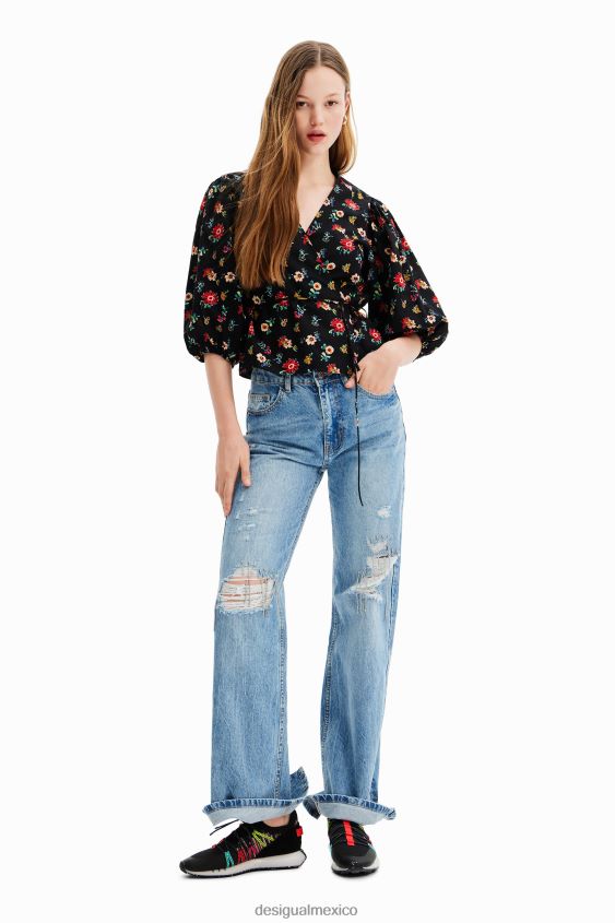 Desigual mujer blusa cruzada floral VZ26R0619 ropa