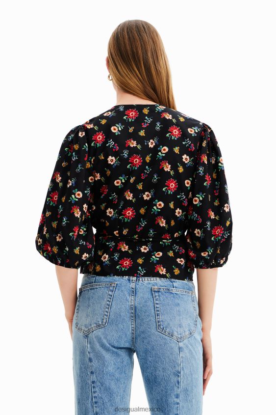 Desigual mujer blusa cruzada floral VZ26R0619 ropa