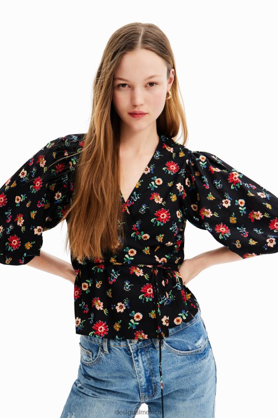 Desigual mujer blusa cruzada floral VZ26R0619 ropa
