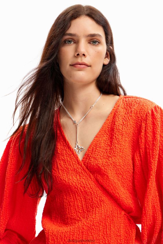 Desigual mujer blusa cruzada texturizada VZ26R0267 ropa