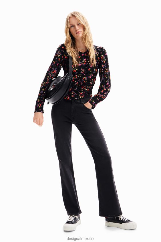 Desigual mujer blusa floral fruncida VZ26R0258 ropa