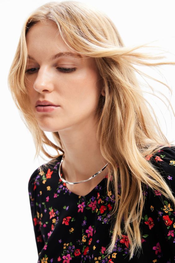 Desigual mujer blusa floral fruncida VZ26R0258 ropa