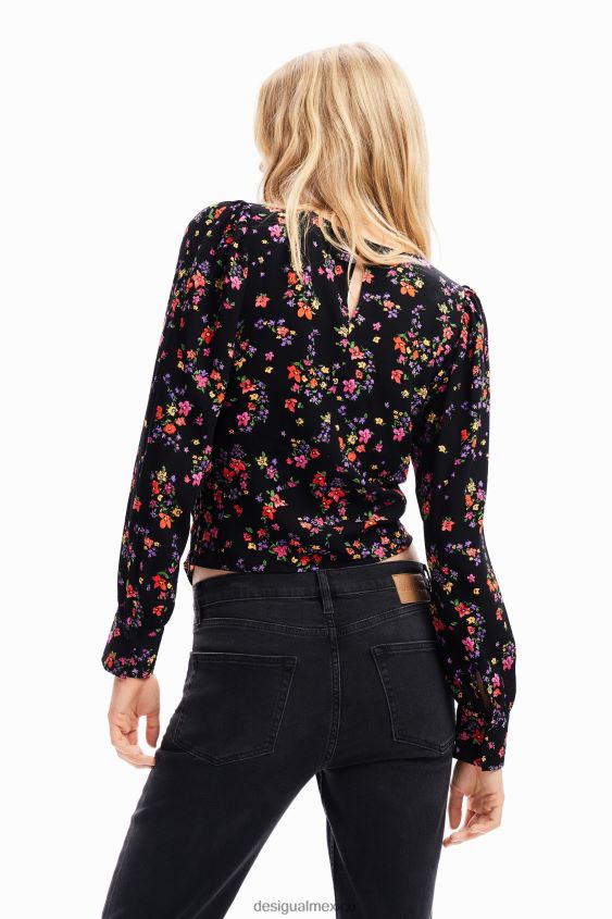 Desigual mujer blusa floral fruncida VZ26R0258 ropa