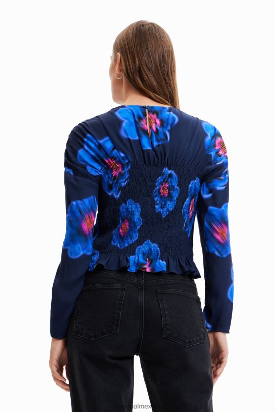 Desigual mujer blusa floral fruncida VZ26R0770 ropa