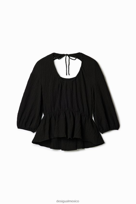 Desigual mujer blusa texturizada con aberturas VZ26R0718 ropa