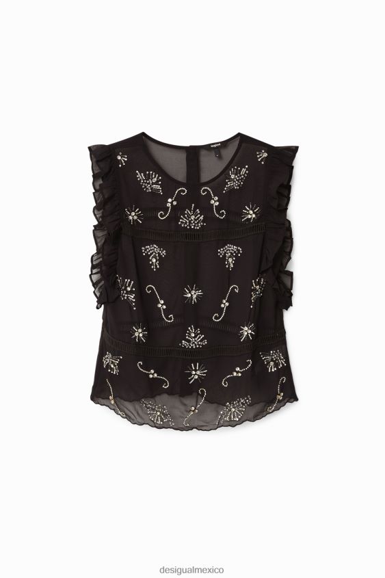 Desigual mujer blusa transparente de johnson hartig VZ26R01084 ropa