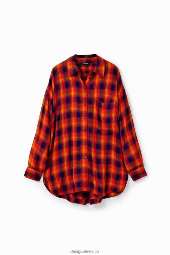 Desigual mujer camisa a cuadros de gran tamaño VZ26R0194 ropa