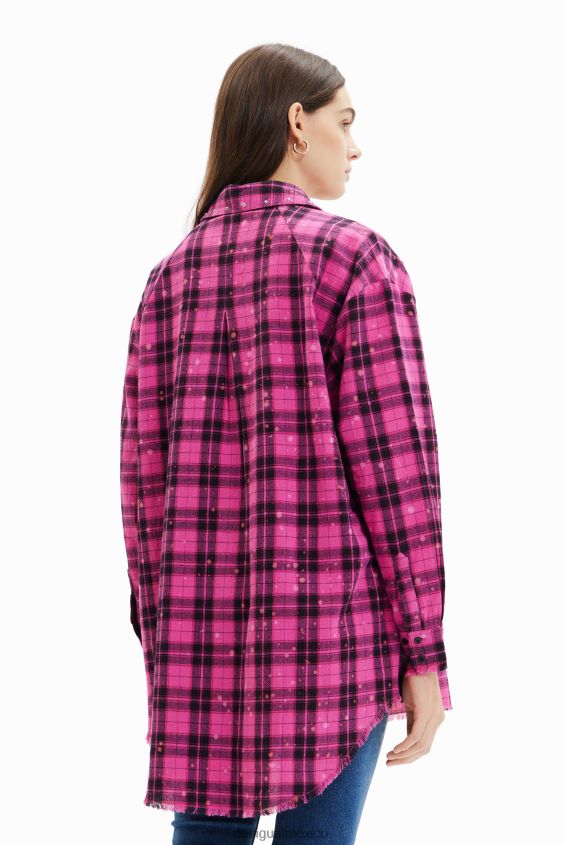 Desigual mujer camisa a cuadros de gran tamaño VZ26R0449 ropa