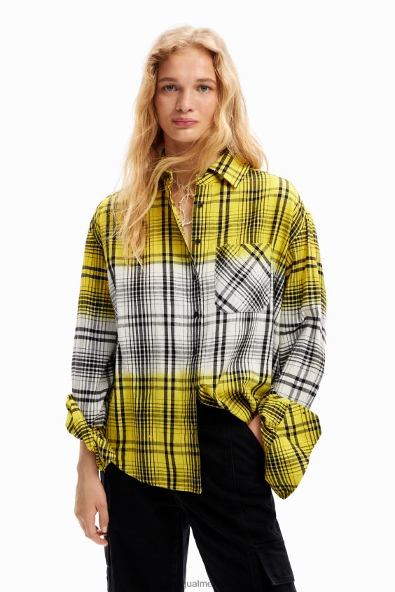 Desigual mujer camisa a cuadros degradada VZ26R0270 ropa