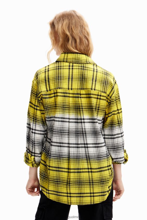 Desigual mujer camisa a cuadros degradada VZ26R0270 ropa