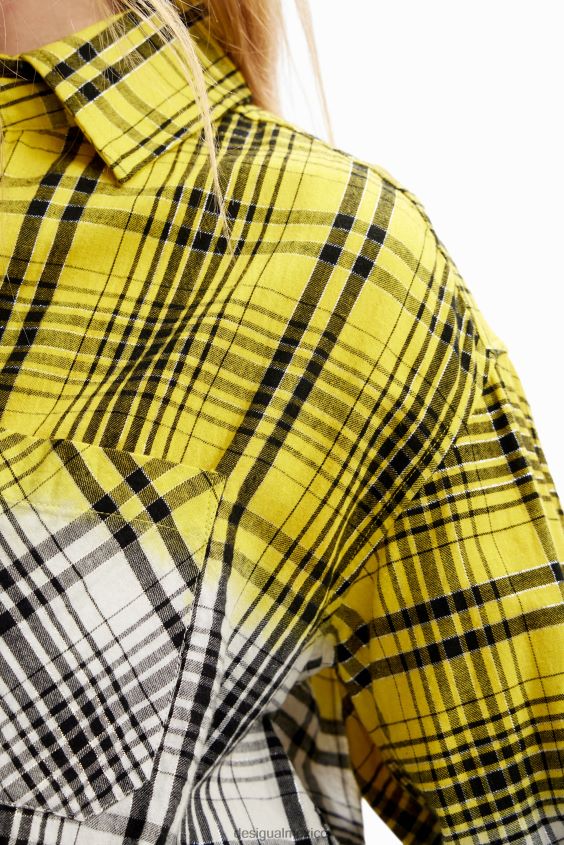 Desigual mujer camisa a cuadros degradada VZ26R0270 ropa