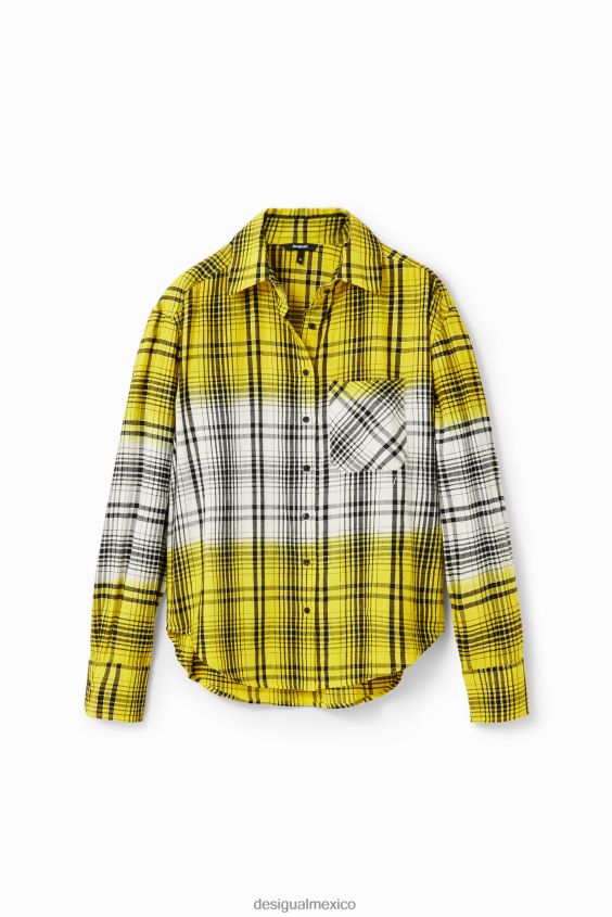 Desigual mujer camisa a cuadros degradada VZ26R0270 ropa