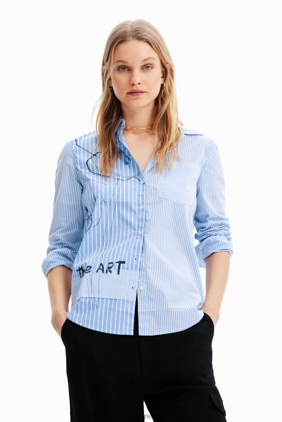 Desigual mujer camisa a rayas artística VZ26R01012 ropa