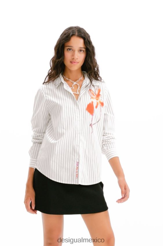 Desigual mujer camisa a rayas con flores VZ26R0114 ropa