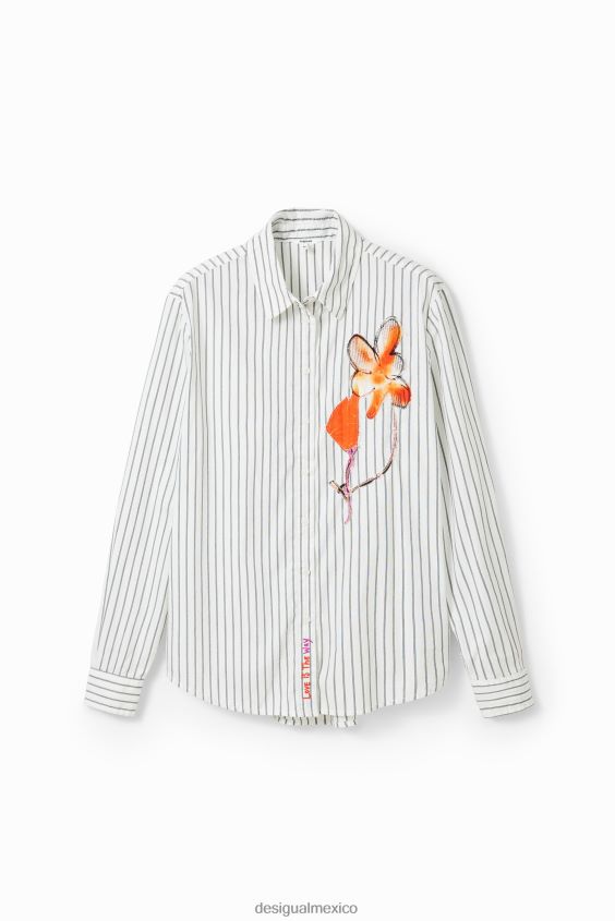 Desigual mujer camisa a rayas con flores VZ26R0114 ropa