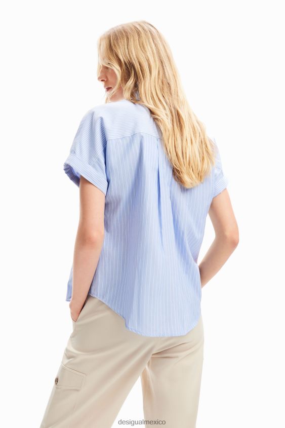 Desigual mujer camisa con cara a rayas VZ26R065 ropa