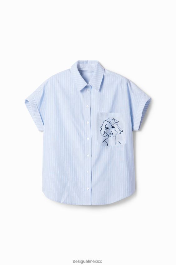 Desigual mujer camisa con cara a rayas VZ26R065 ropa