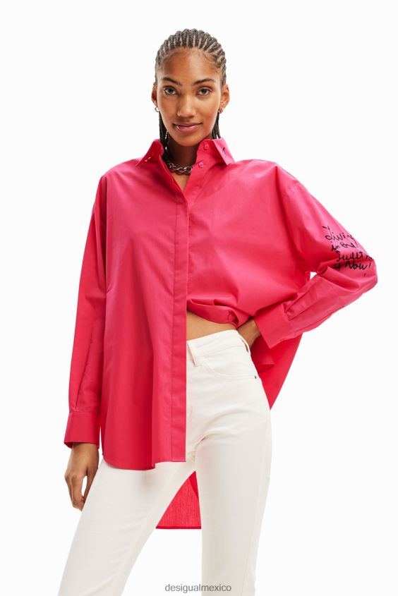 Desigual mujer camisa con caras extragrandes VZ26R0104 ropa