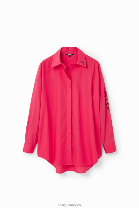 Desigual mujer camisa con caras extragrandes VZ26R0104 ropa