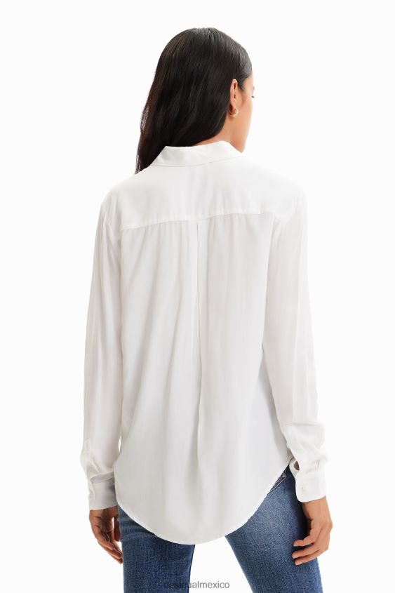 Desigual mujer camisa con mensaje de patchwork VZ26R0164 ropa