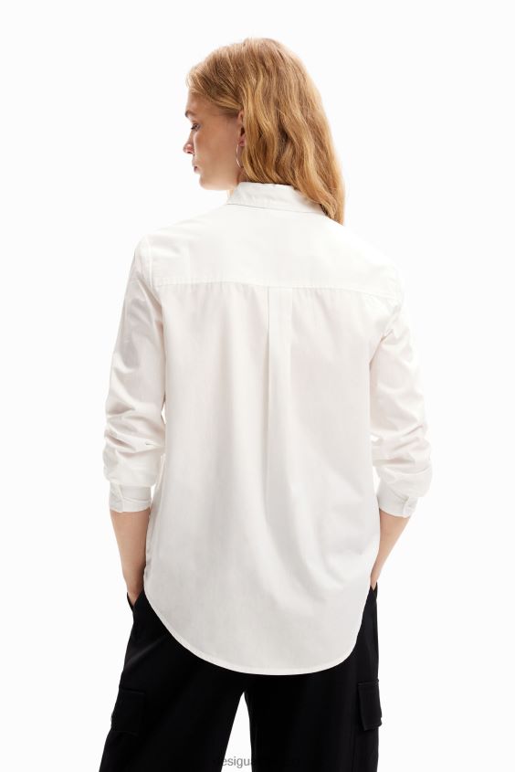 Desigual mujer camisa con parche de periódico VZ26R0107 ropa