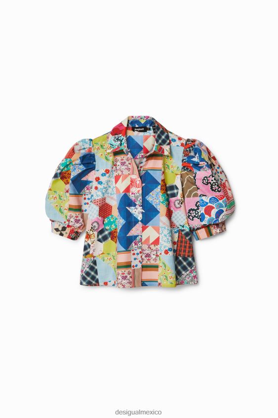 Desigual mujer camisa con patchwork de johnson hartig VZ26R01106 ropa