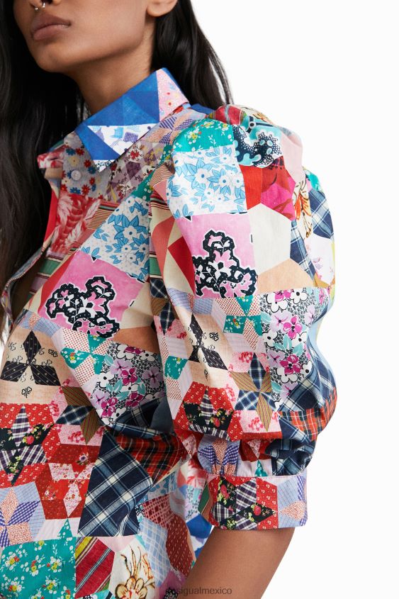 Desigual mujer camisa con patchwork de johnson hartig VZ26R01106 ropa
