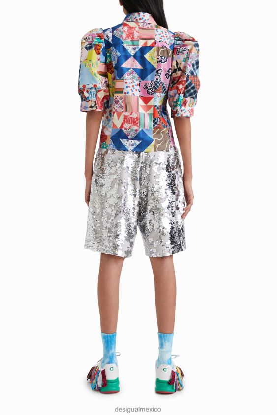Desigual mujer camisa con patchwork de johnson hartig VZ26R01106 ropa