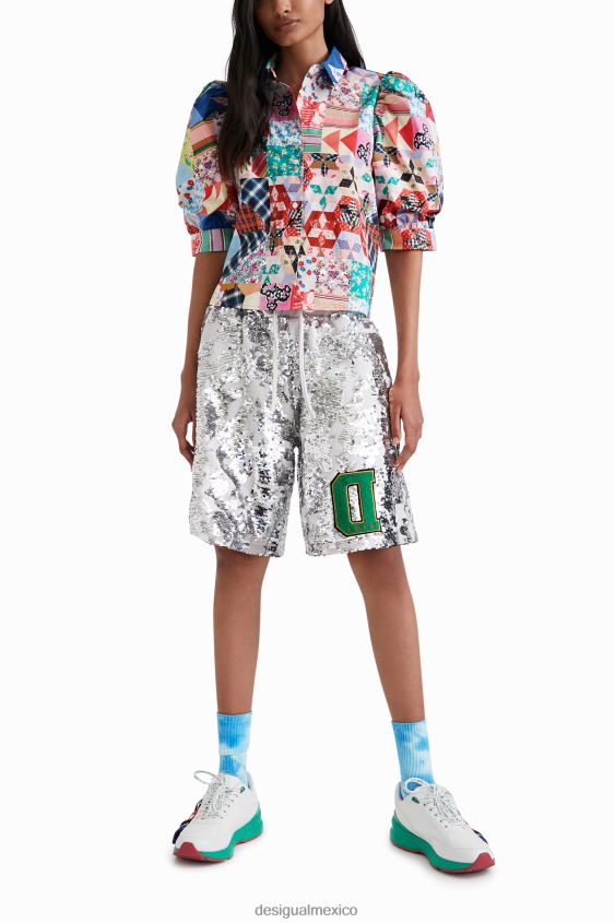 Desigual mujer camisa con patchwork de johnson hartig VZ26R01106 ropa