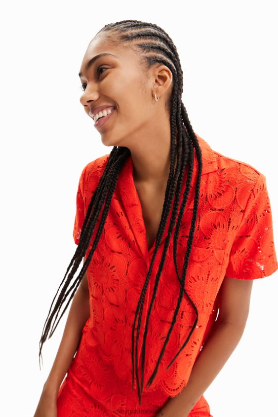 Desigual mujer camisa corta de encaje VZ26R0454 ropa