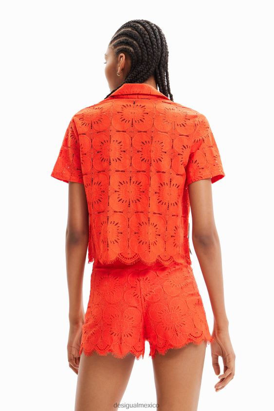 Desigual mujer camisa corta de encaje VZ26R0454 ropa