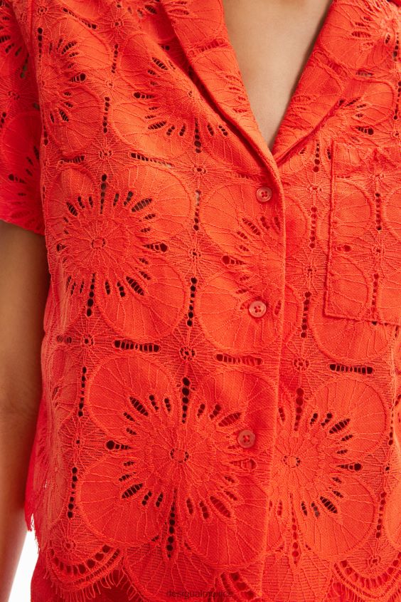 Desigual mujer camisa corta de encaje VZ26R0454 ropa