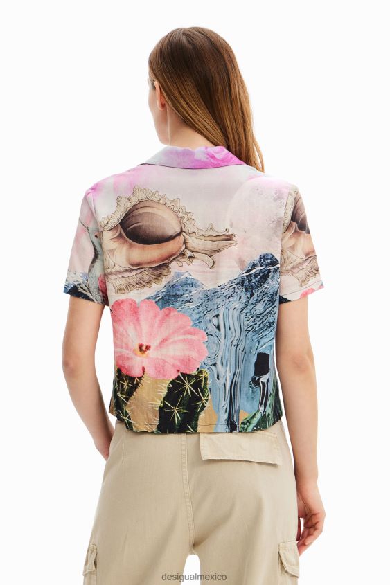 Desigual mujer camisa corta de fantasía VZ26R0276 ropa