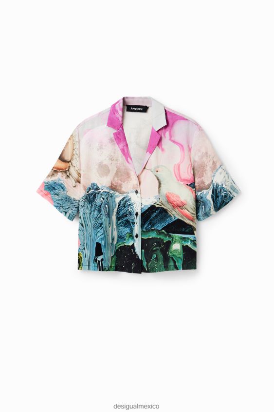 Desigual mujer camisa corta de fantasía VZ26R0276 ropa