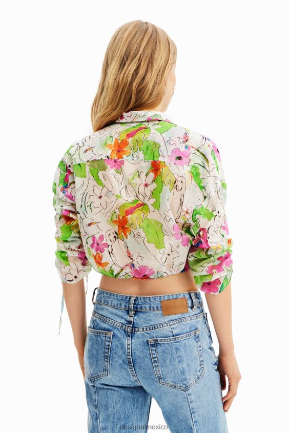 Desigual mujer camisa corta fruncida VZ26R0536 ropa