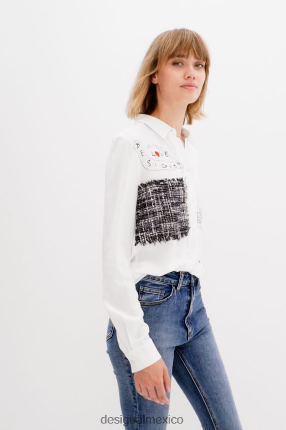 Desigual mujer camisa de patchwork y flores VZ26R01022 ropa
