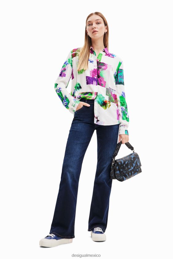 Desigual mujer camisa fotográfica digital VZ26R0899 ropa